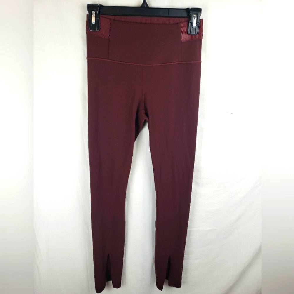 Athleta Aura Split Pant in Rich Burgundy Sz XS